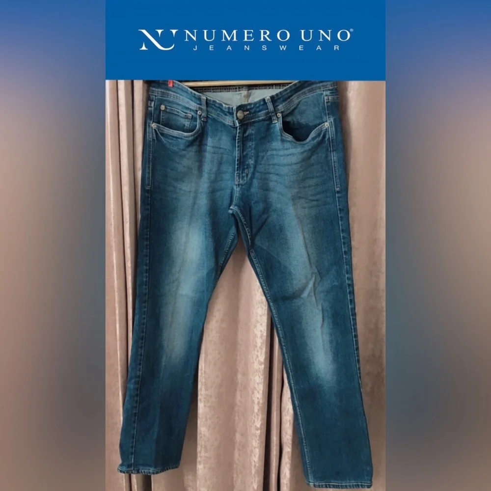 Dark Blue colored, Men’s Jeans, From the Brand “Numero Uno”. Absolutely New! - Picture 1 of 8